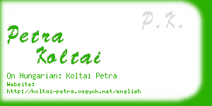 petra koltai business card